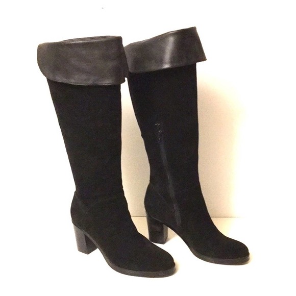 Z&L knee high suede boots black sz 9.5 in EUC - Picture 3 of 9